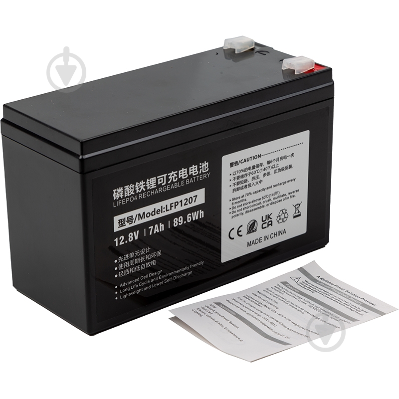 Аккумулятор PowerPlant 12.8V 7Ah (LFP1207) - фото 3