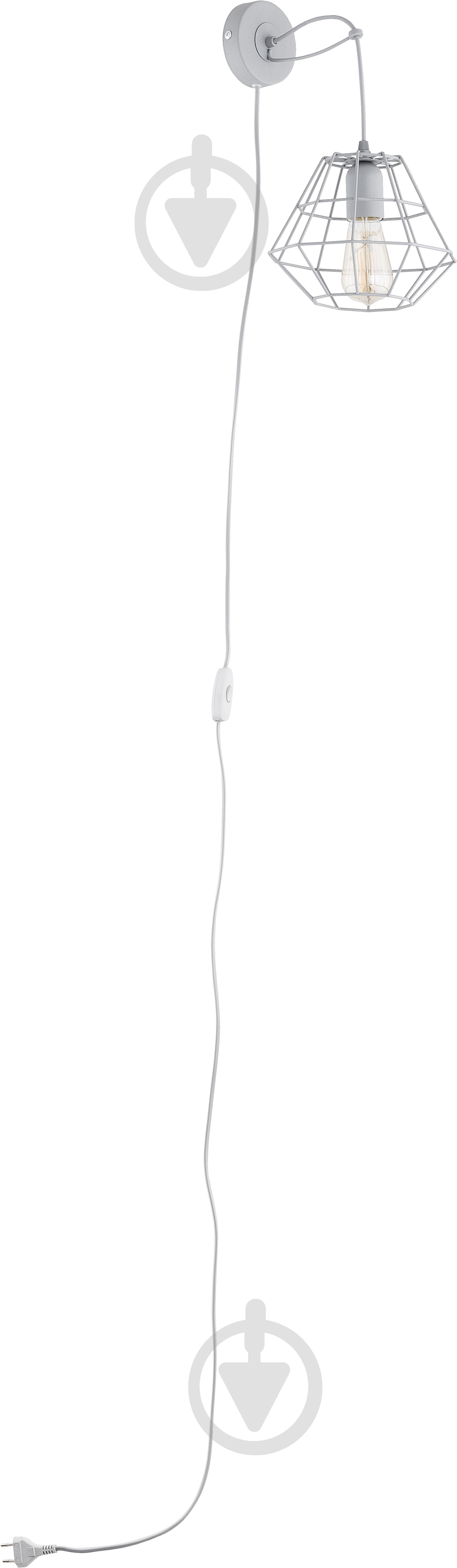 Бра TK Lighting Diamond 1x60 Вт E27 серый 2281 - фото 1