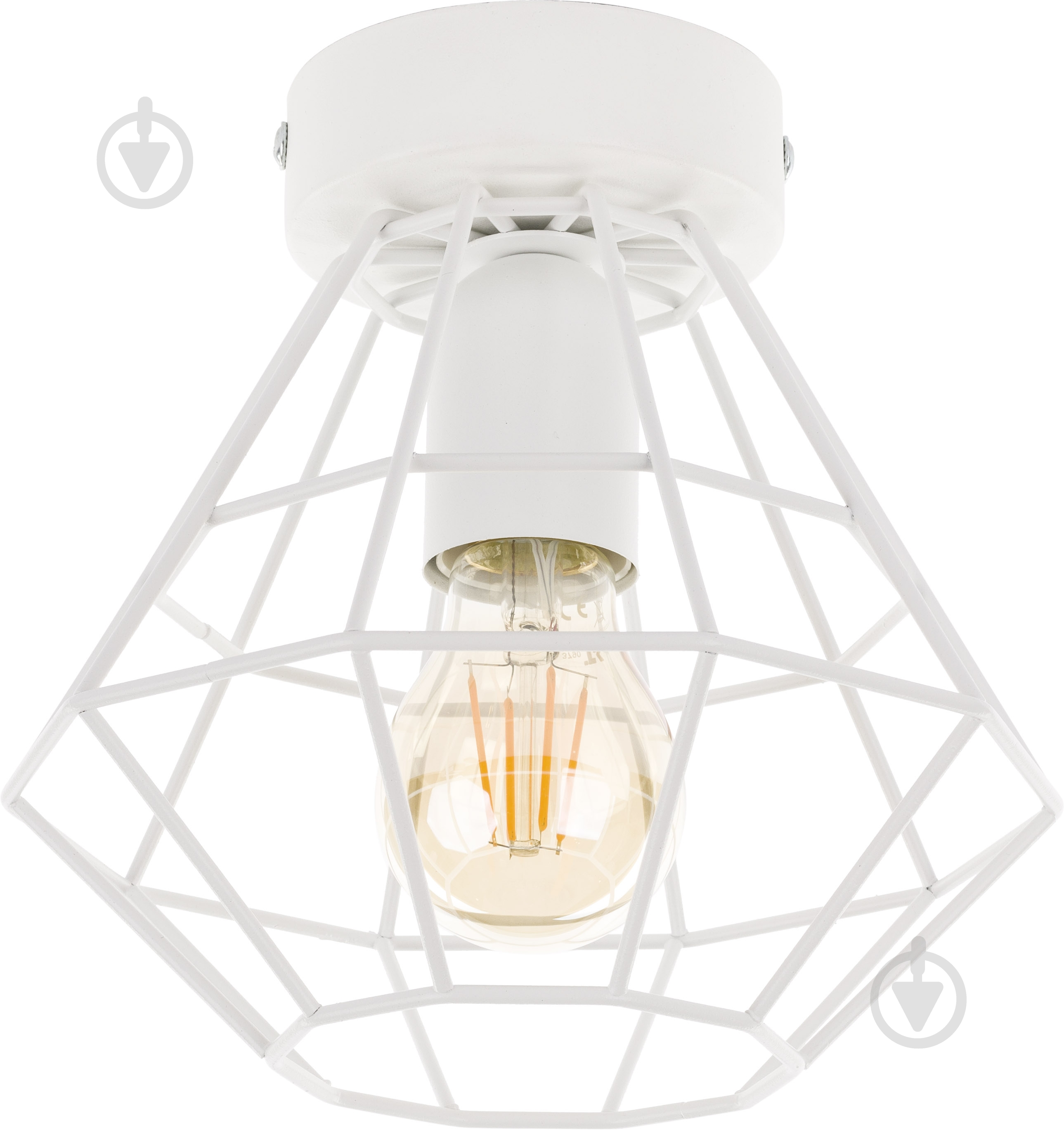 Люстра потолочная TK Lighting Diamond 1x60 Вт E27 белый 2292 - фото 1