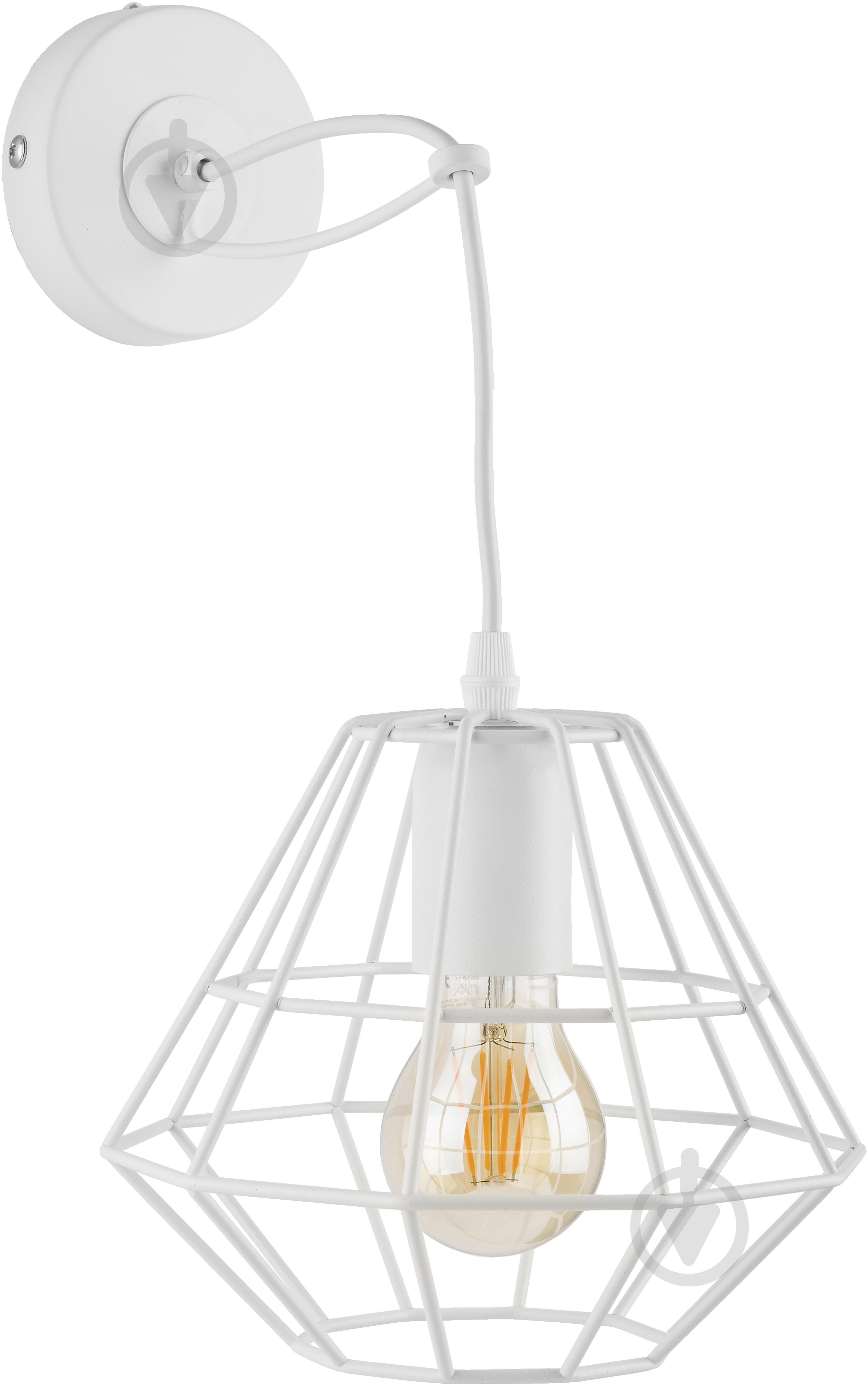 Бра TK Lighting Diamond 1x60 Вт E27 белый 2181 - фото 1