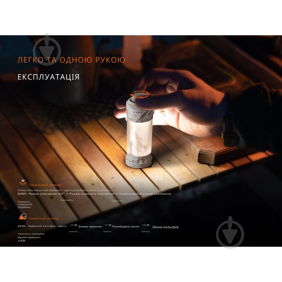 Фонарь кемпинговый Fenix CL22R, черный CL22RBK - фото 2 Фонарь кемпинговый Fenix CL22R, черный CL22RBK - фото 2