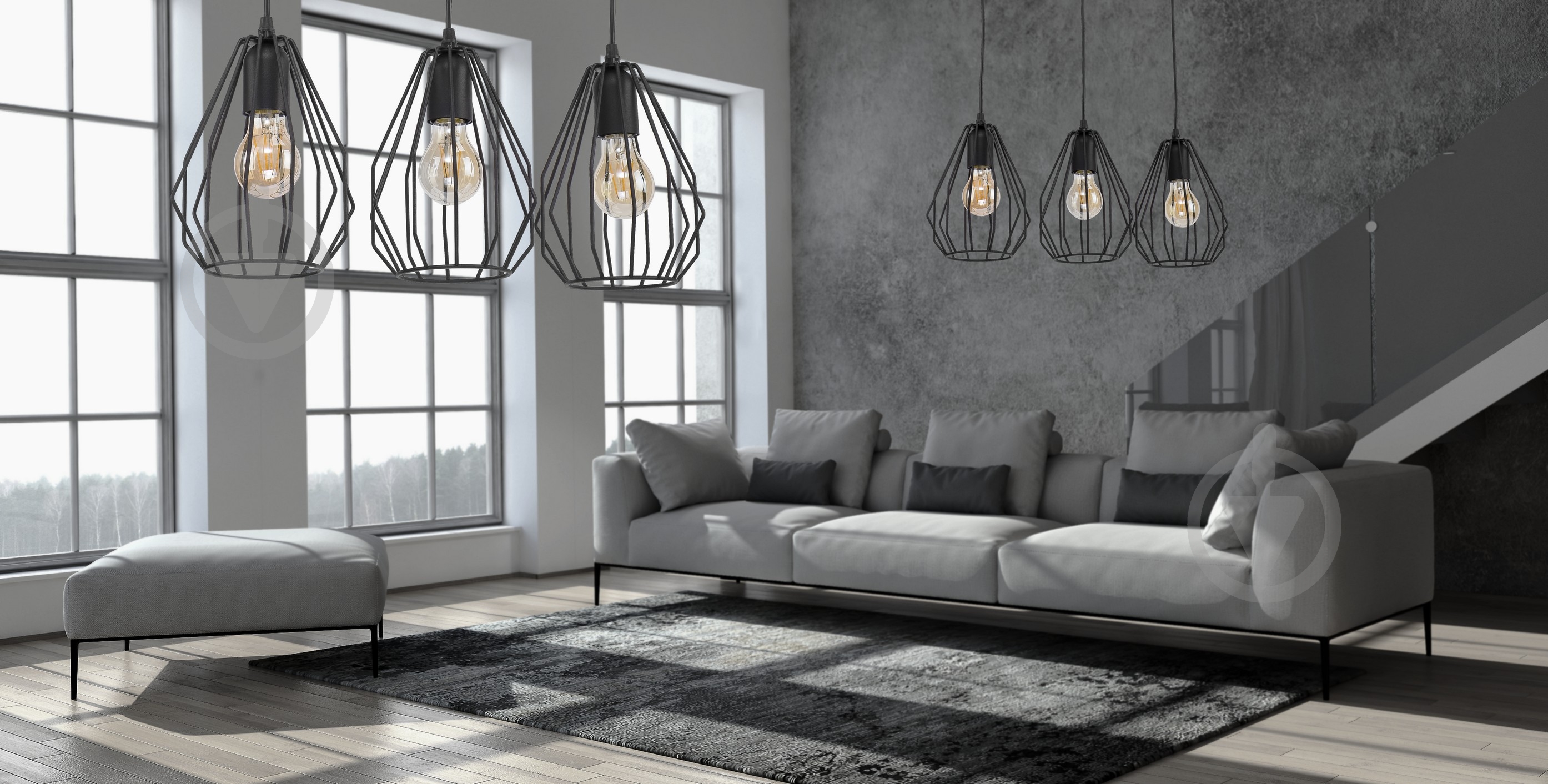 Подвес TK Lighting Brylant 1x60 Вт E27 черный 2257 - фото 2