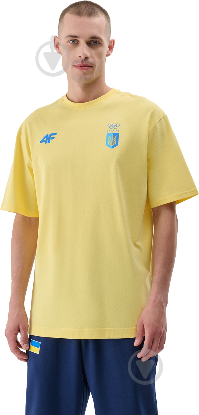 Футболка 4F 4FOSS24TTSHM2215-71S р.3XL желтый - фото 1