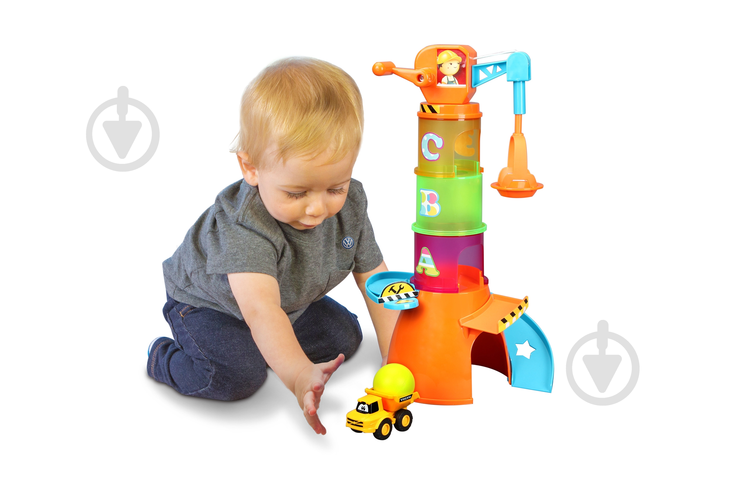 Игровой набор Bb Junior Volvo Stacking Crane 16-88605 - фото 7 Игровой набор Bb Junior Volvo Stacking Crane 16-88605 - фото 7