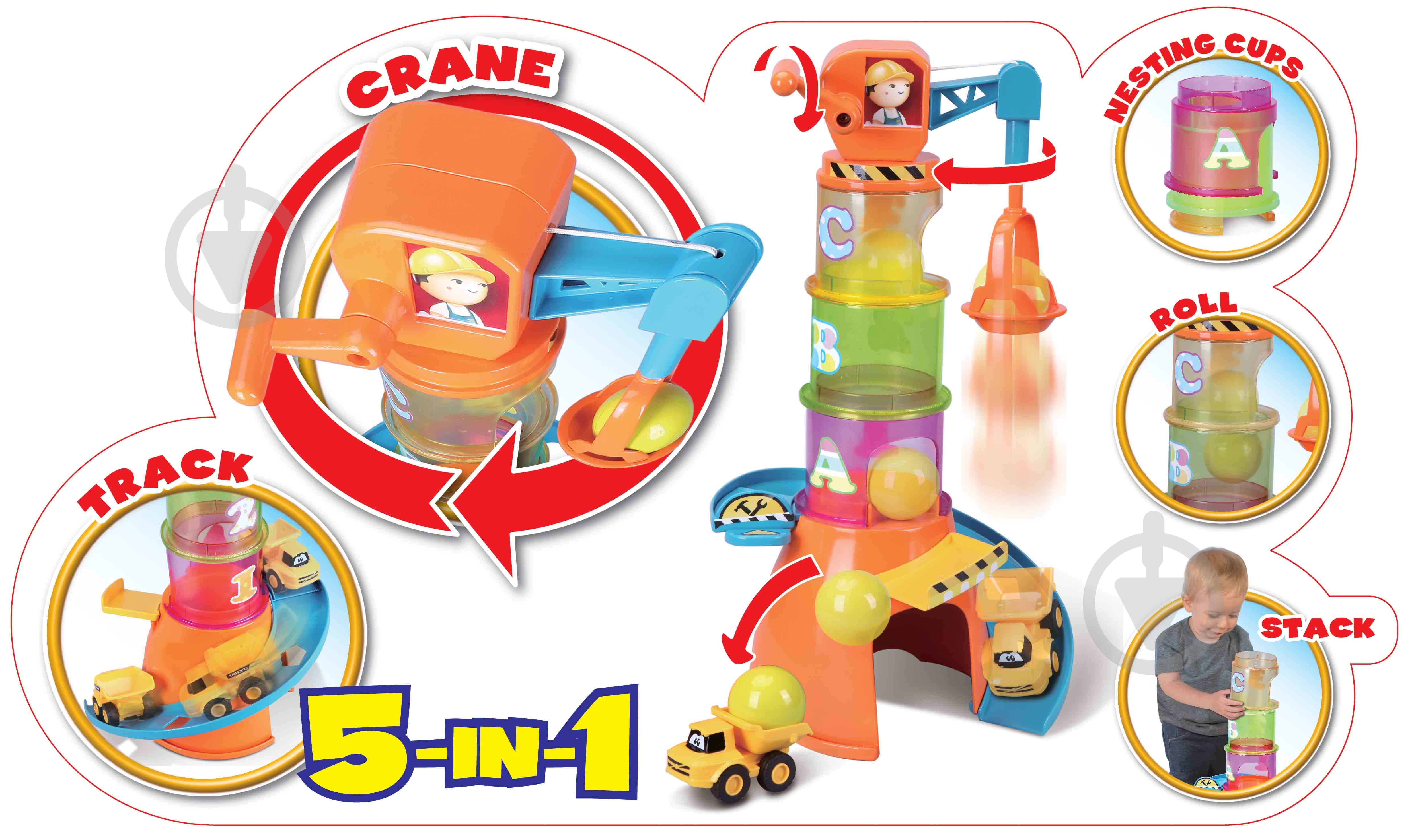 Игровой набор Bb Junior Volvo Stacking Crane 16-88605 - фото 9 Игровой набор Bb Junior Volvo Stacking Crane 16-88605 - фото 9