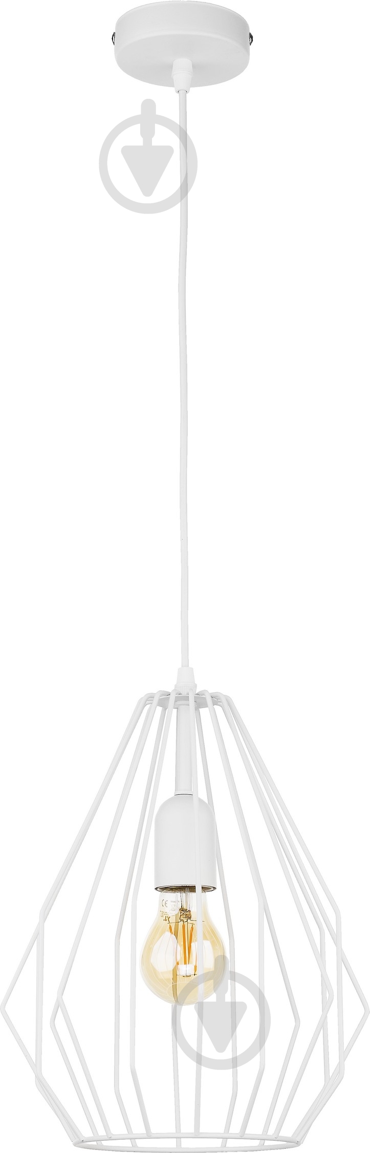Подвес TK Lighting Brylant 1x60 Вт E27 белый 2223 - фото 1