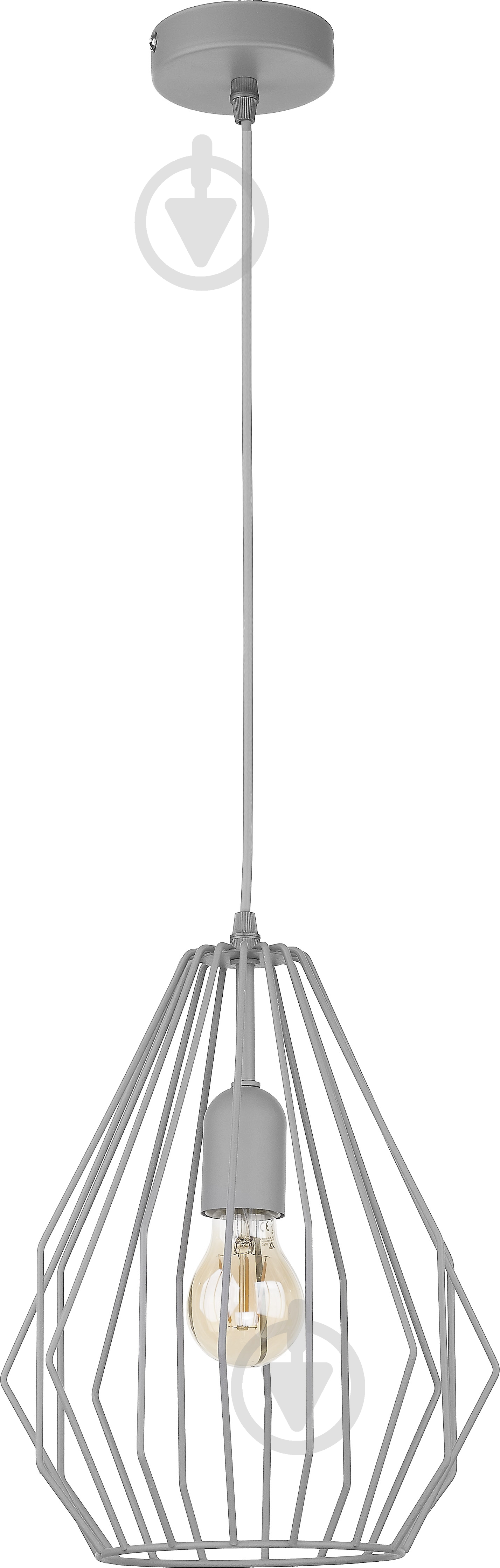 Подвес TK Lighting Brylant 1x60 Вт E27 серый 2227 - фото 1