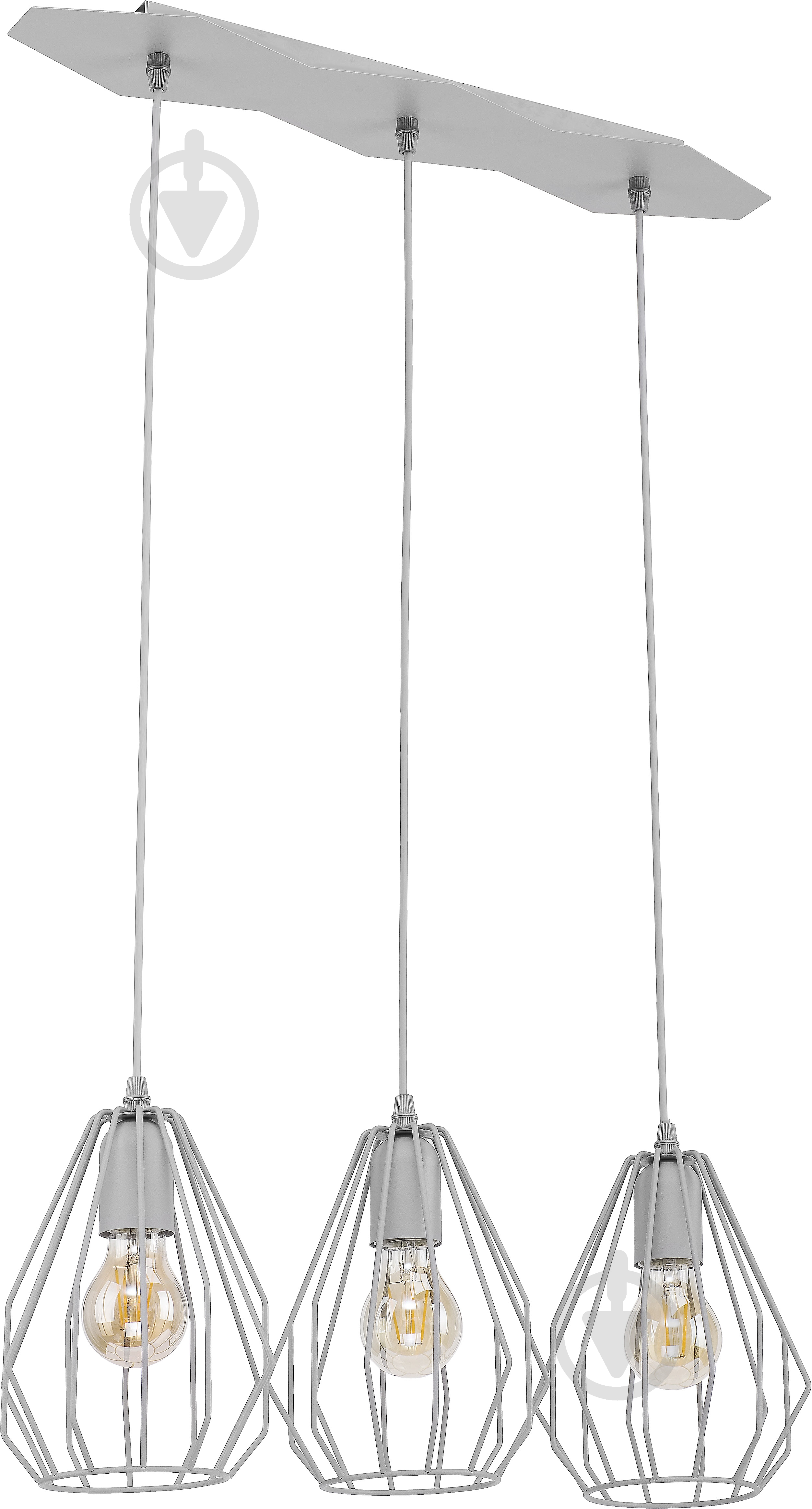 Подвес TK Lighting Brylant 3x60 Вт E27 серый 2229 - фото 1