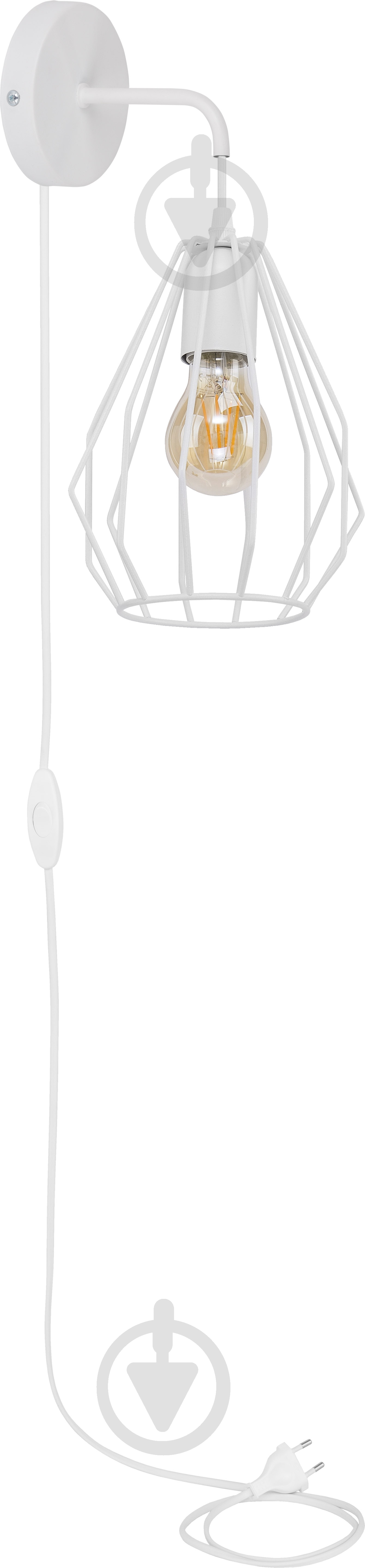 Бра TK Lighting Brylant 1x60 Вт E27 білий 2284 - фото 1 Бра TK Lighting Brylant 1x60 Вт E27 білий 2284 - фото 1