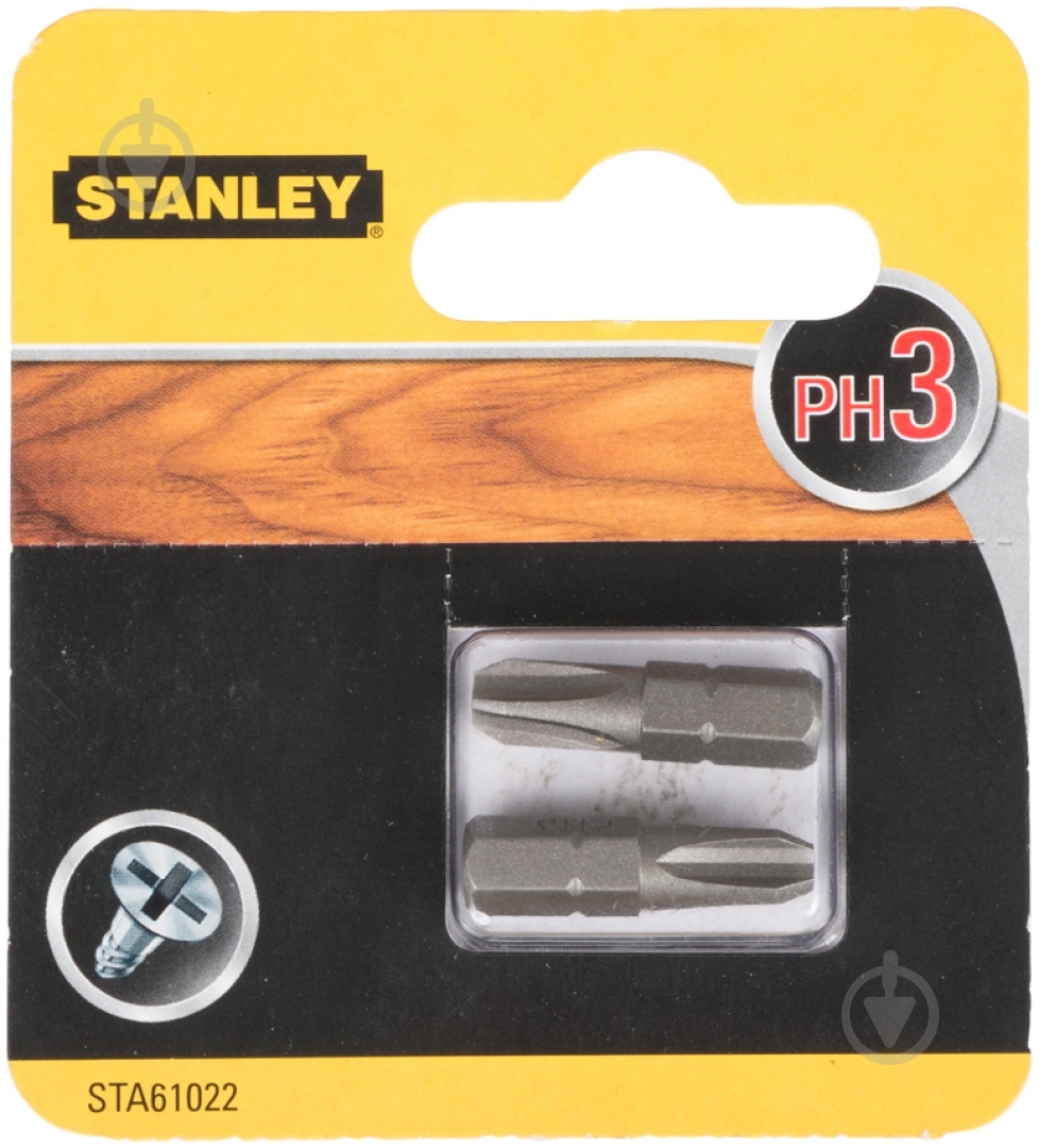 Бита Stanley PH3x25 мм 2 шт. STA61022 - фото 1 Бита Stanley PH3x25 мм 2 шт. STA61022 - фото 1