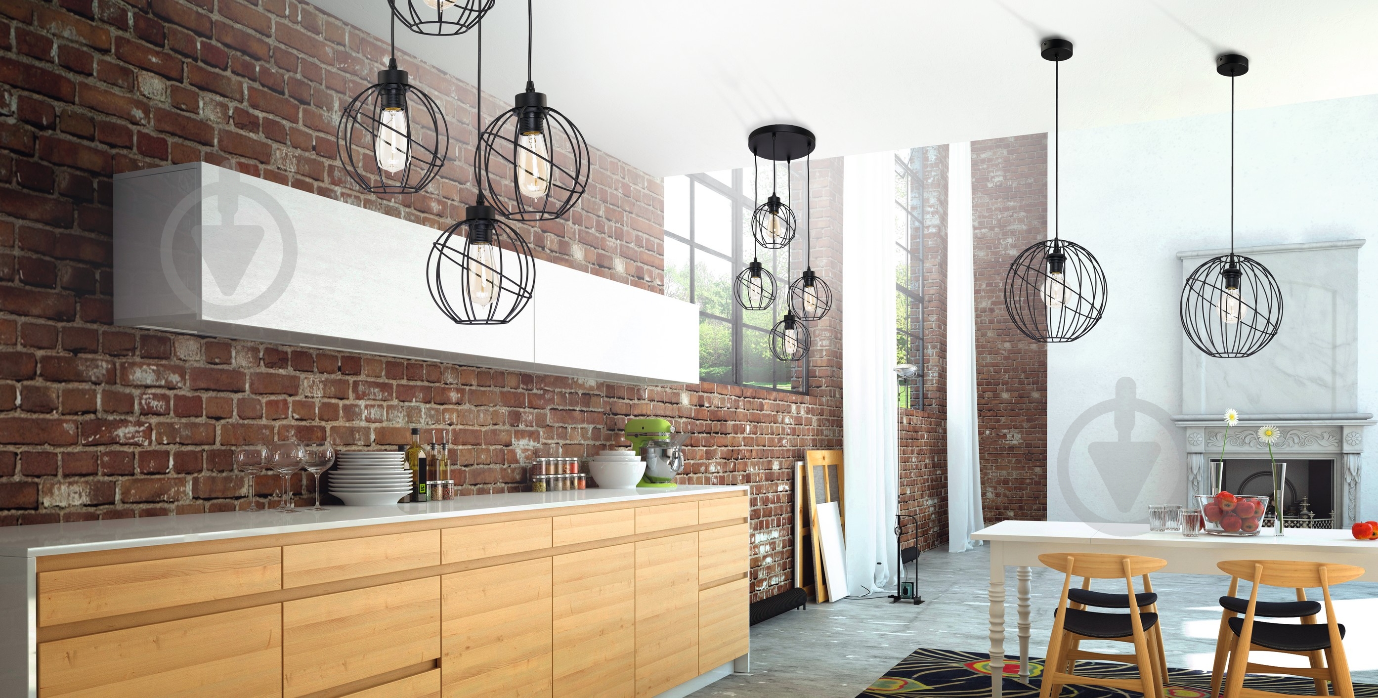 Подвес TK Lighting Orbita 1x60 Вт E27 черный 1626 - фото 2