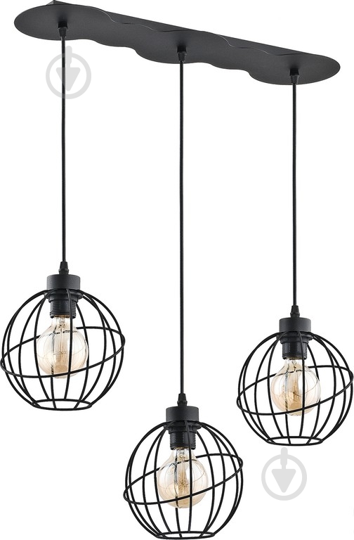 Подвес TK Lighting Orbita 3x60 Вт E27 черный 1627 - фото 1