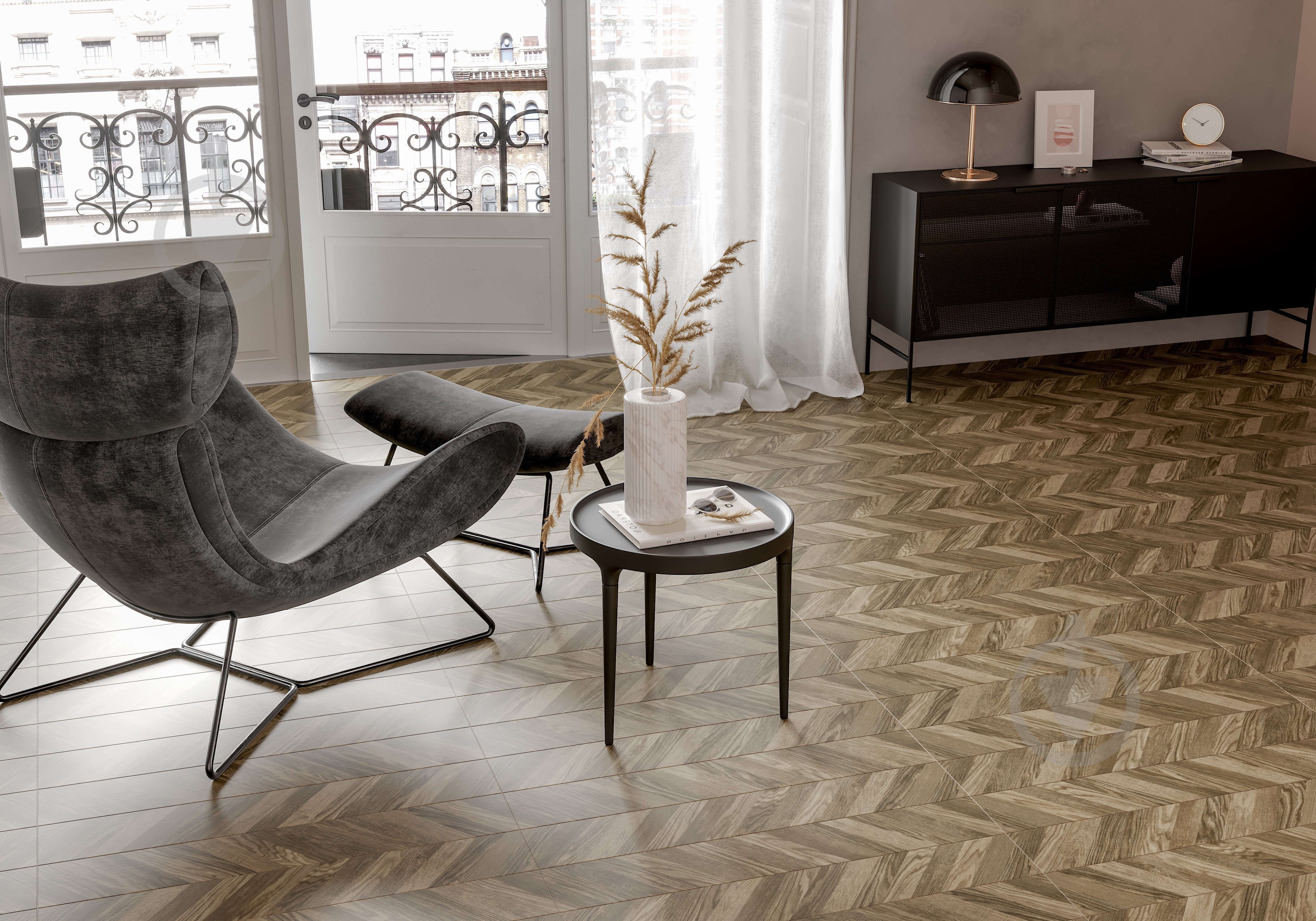 ᐉ Плитка Golden Tile Wood Chevron brown 9L7190 15x90 см • Купить