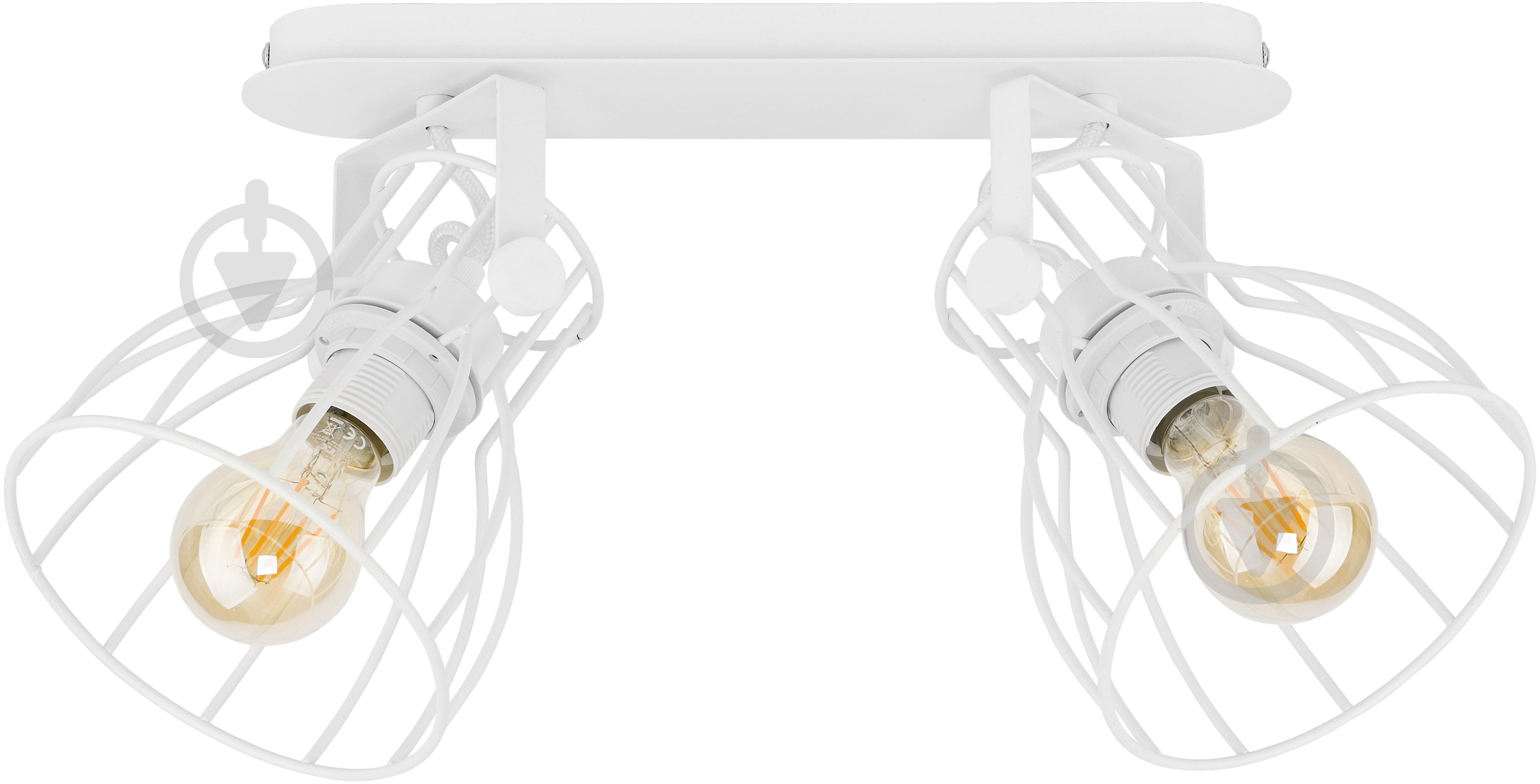 Спот TK Lighting Alano 2x60 Вт E27 белый 2117 - фото 1