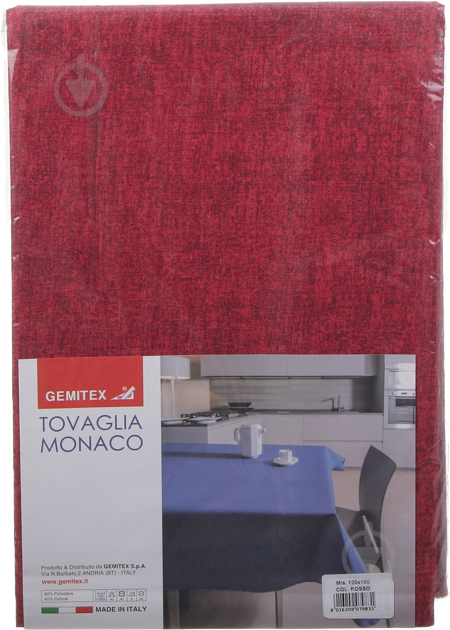 Скатертина Monaco 120x160 см червоний Gemitex - фото 3