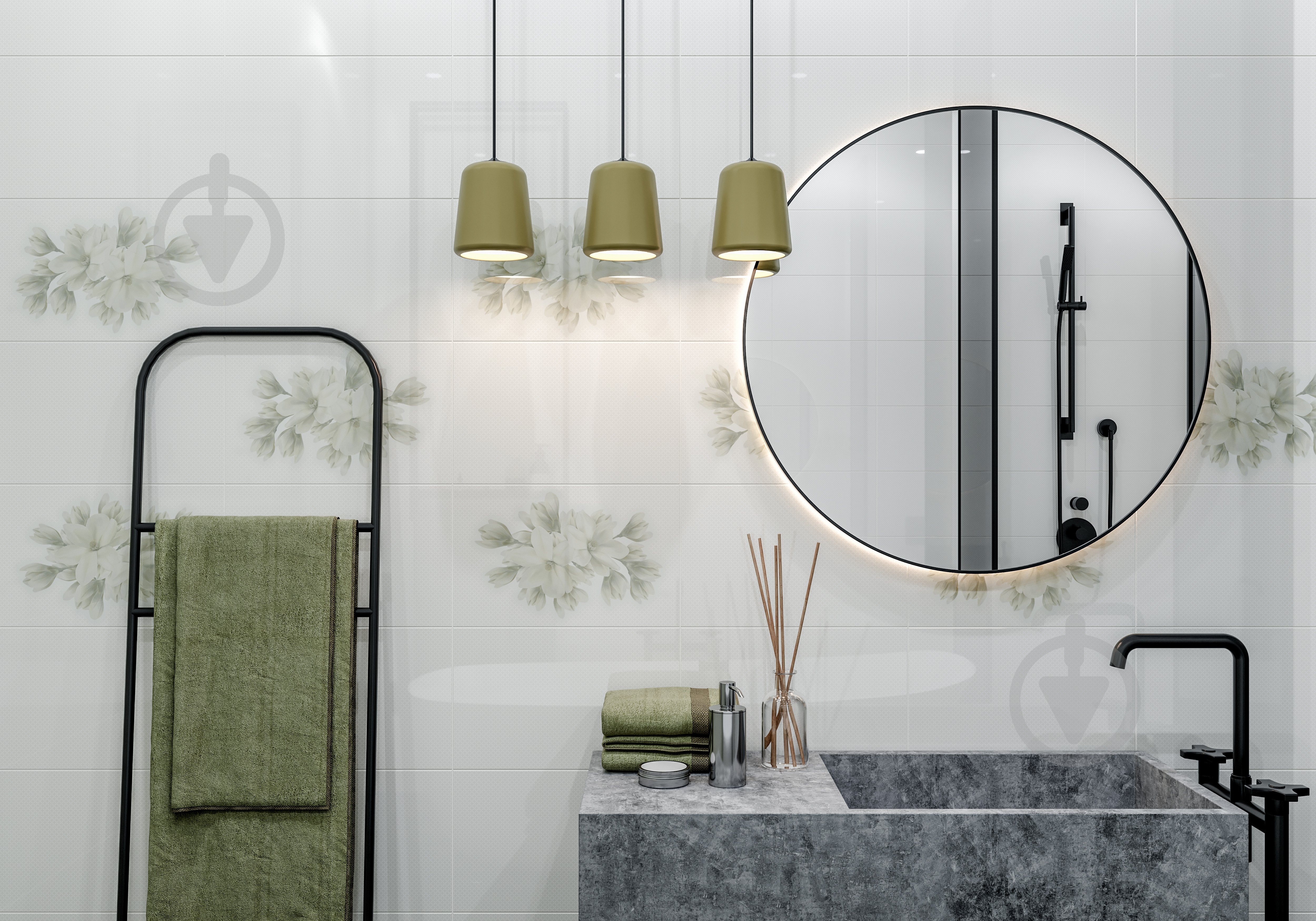 Декор Golden Tile Verdelato Patchwork ivory А6А311 25x40 см - фото 3 Декор Golden Tile Verdelato Patchwork ivory А6А311 25x40 см - фото 3