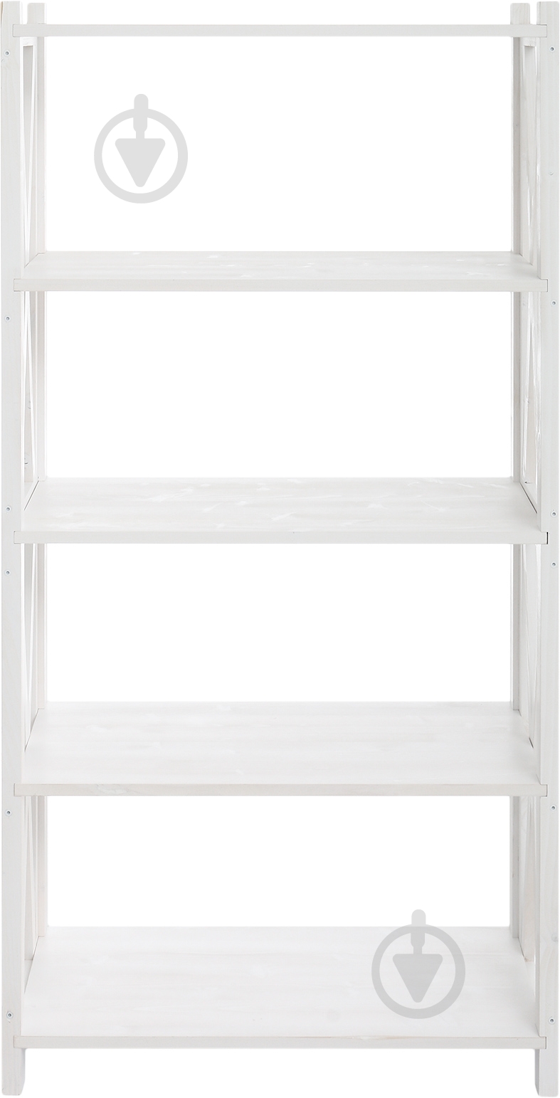 Стеллаж 1600x800x400 мм СПМК №579 белый дерево полки 5 шт. крашенный - фото 2