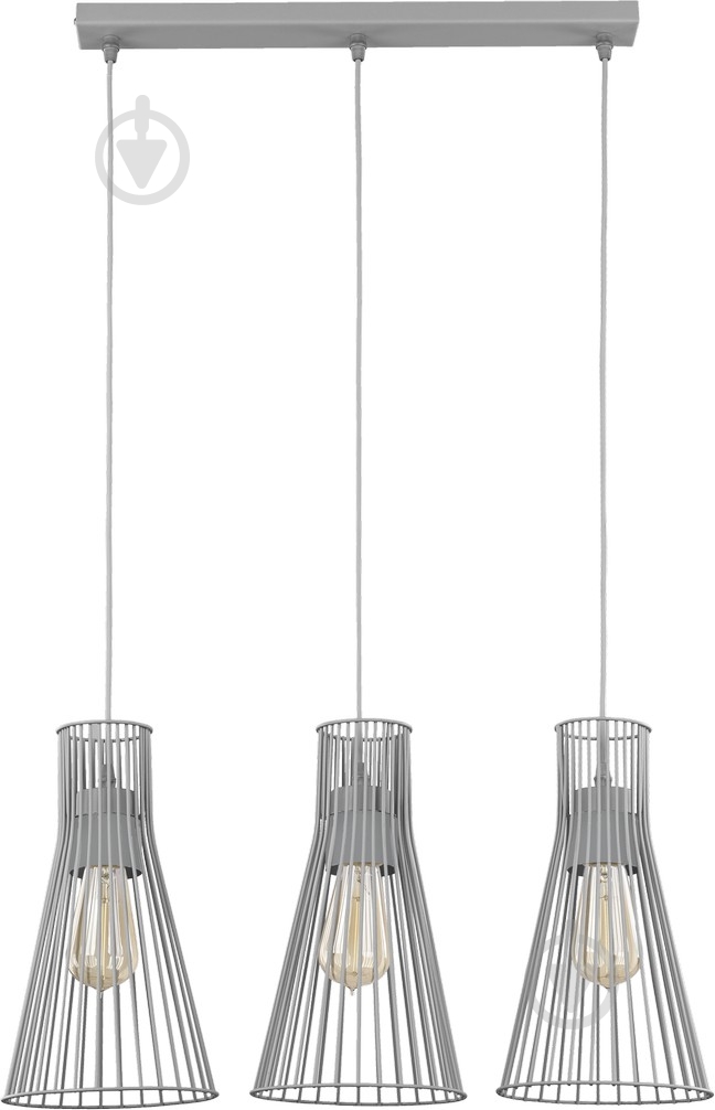 Подвес TK Lighting Vito 3x60 Вт E27 серый 1497 - фото 1