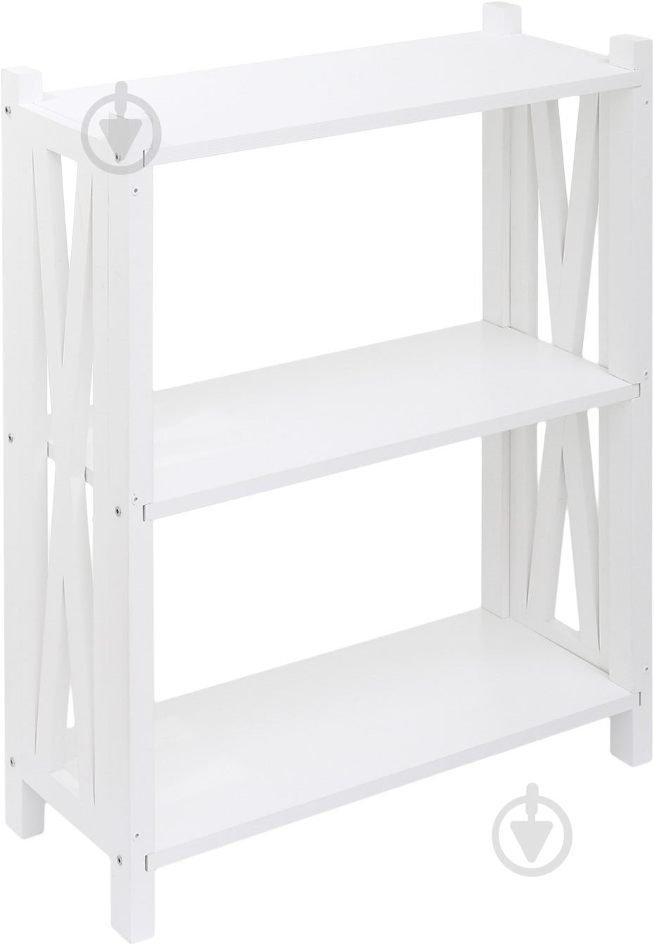 Стеллаж 860x700x300 мм СПМК №579 белый дерево полки 3 шт. крашенный - фото 1 Стеллаж 860x700x300 мм СПМК №579 белый дерево полки 3 шт. крашенный - фото 1