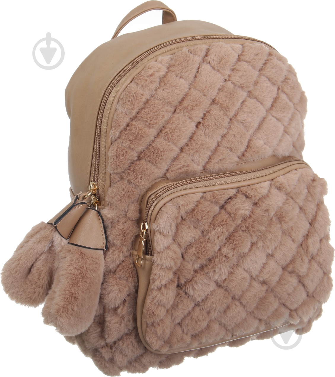 Рюкзак пушистый Soft Touch кофейный - фото 1