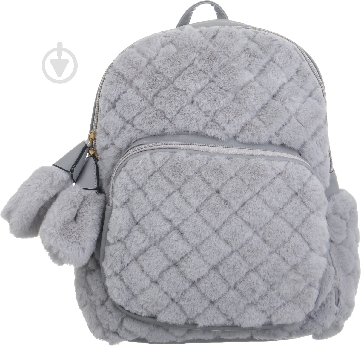 Рюкзак пушистый Soft Touch серый - фото 2