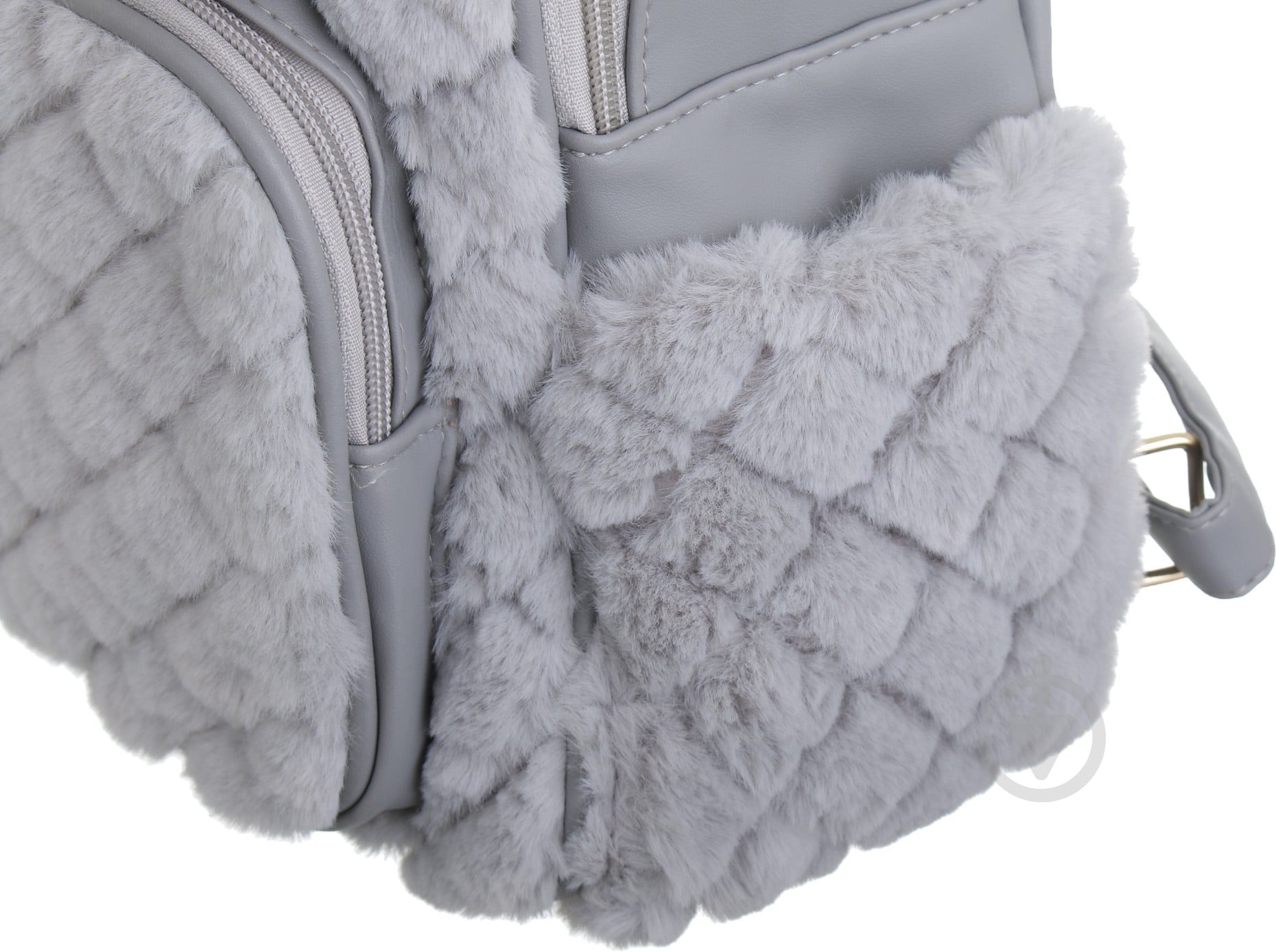 Рюкзак пушистый Soft Touch серый - фото 4