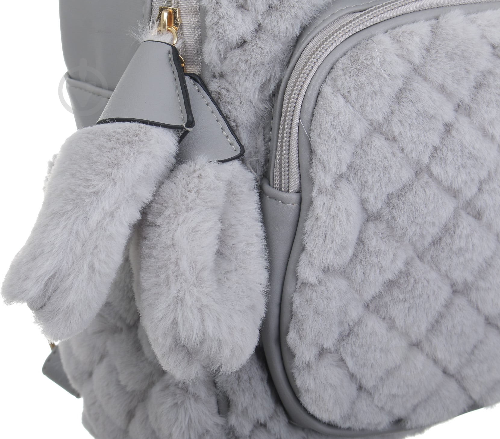 Рюкзак пушистый Soft Touch серый - фото 5