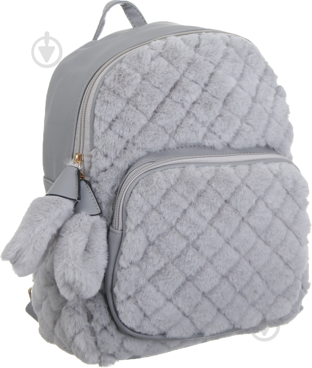 Рюкзак пушистый Soft Touch серый - фото 1