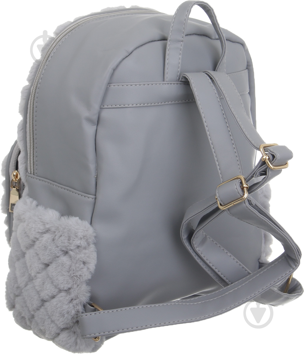 Рюкзак пушистый Soft Touch серый - фото 3