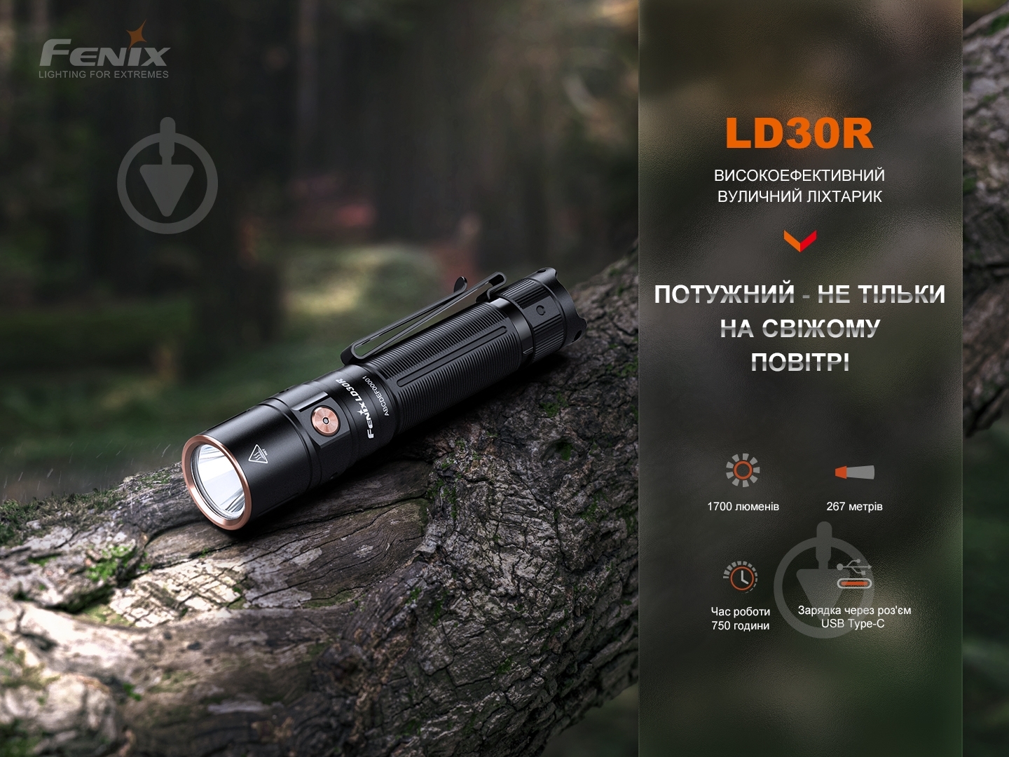 Фонарик карманный Fenix 1700 Lm LD30R - фото 5