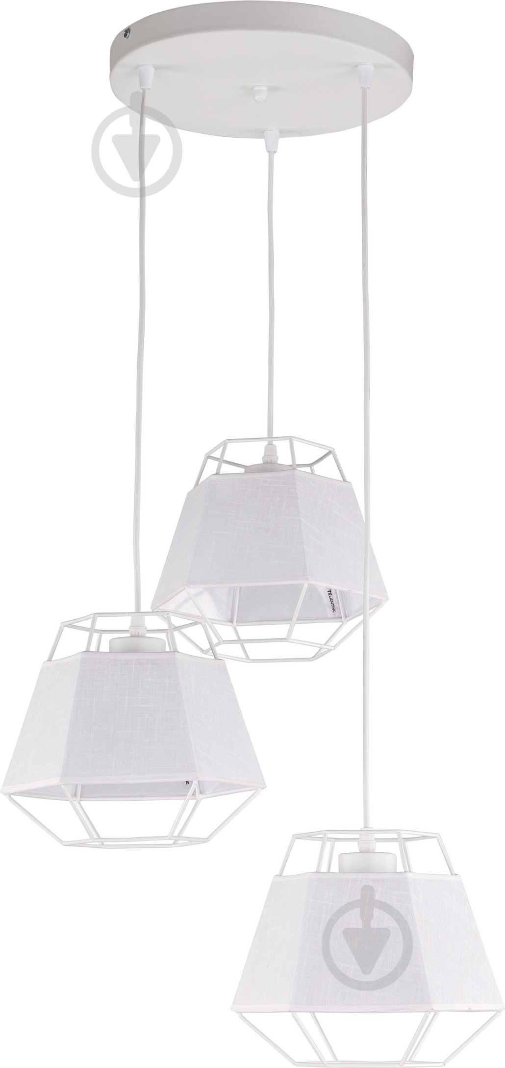 Люстра подвесная TK Lighting Cristal 3x60 Вт E27 белый 1853 - фото 1