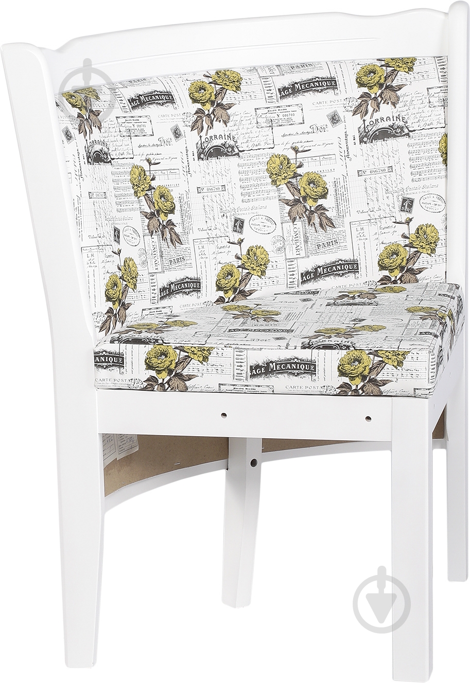 Скамья угловая Скиф МП Лорейн белый белый с узором - фото 1