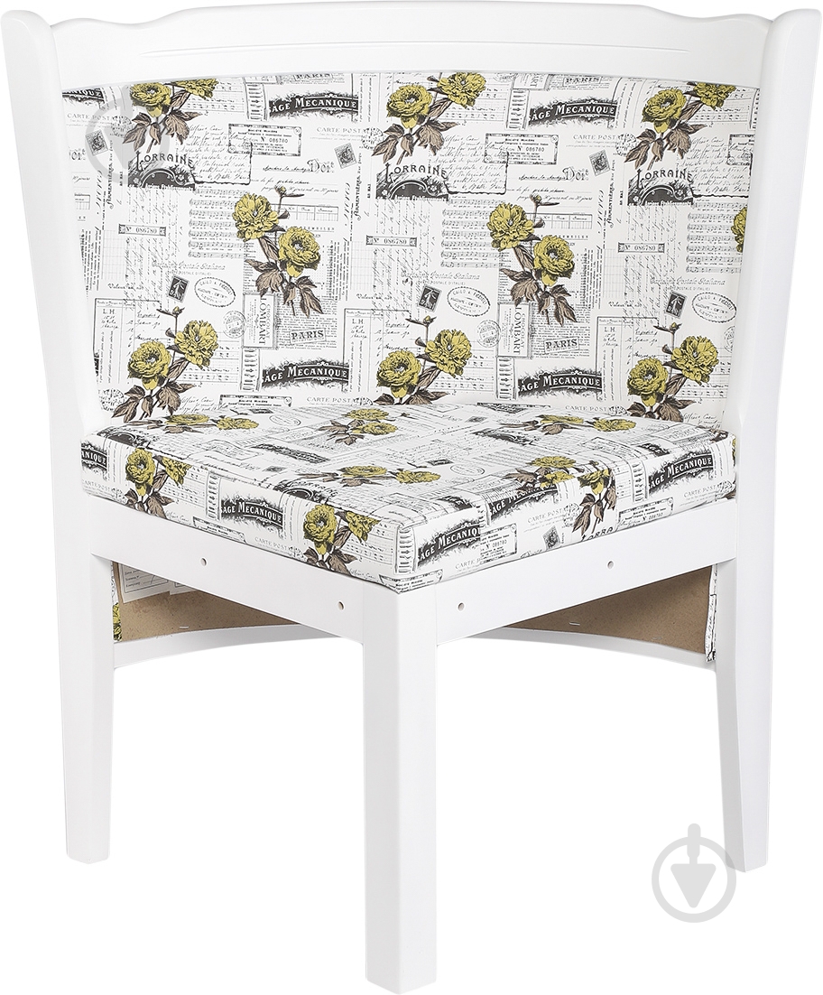 Скамья угловая Скиф МП Лорейн белый белый с узором - фото 2