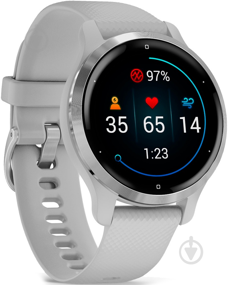 Смарт-часы Garmin Venu 2S Mist Grey/Passivated (010-02429-12) - фото 2 Смарт-часы Garmin Venu 2S Mist Grey/Passivated (010-02429-12) - фото 2