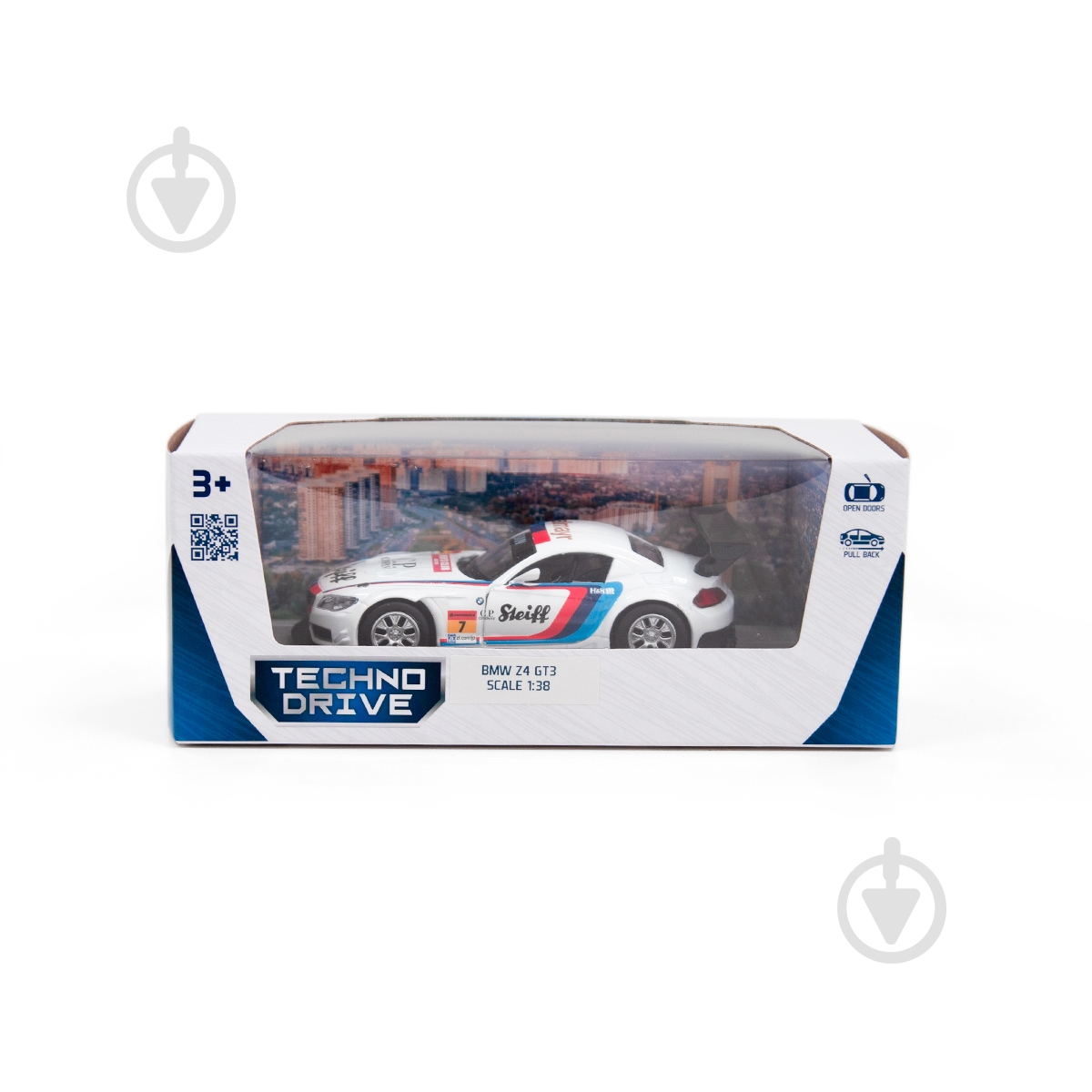 Машинка TechnoDrive 1:32 BMW Z4 GT3 (белый) 250255 - фото 11