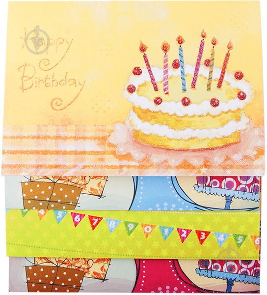 Основа для открыток 8 шт. Birthday - фото 1