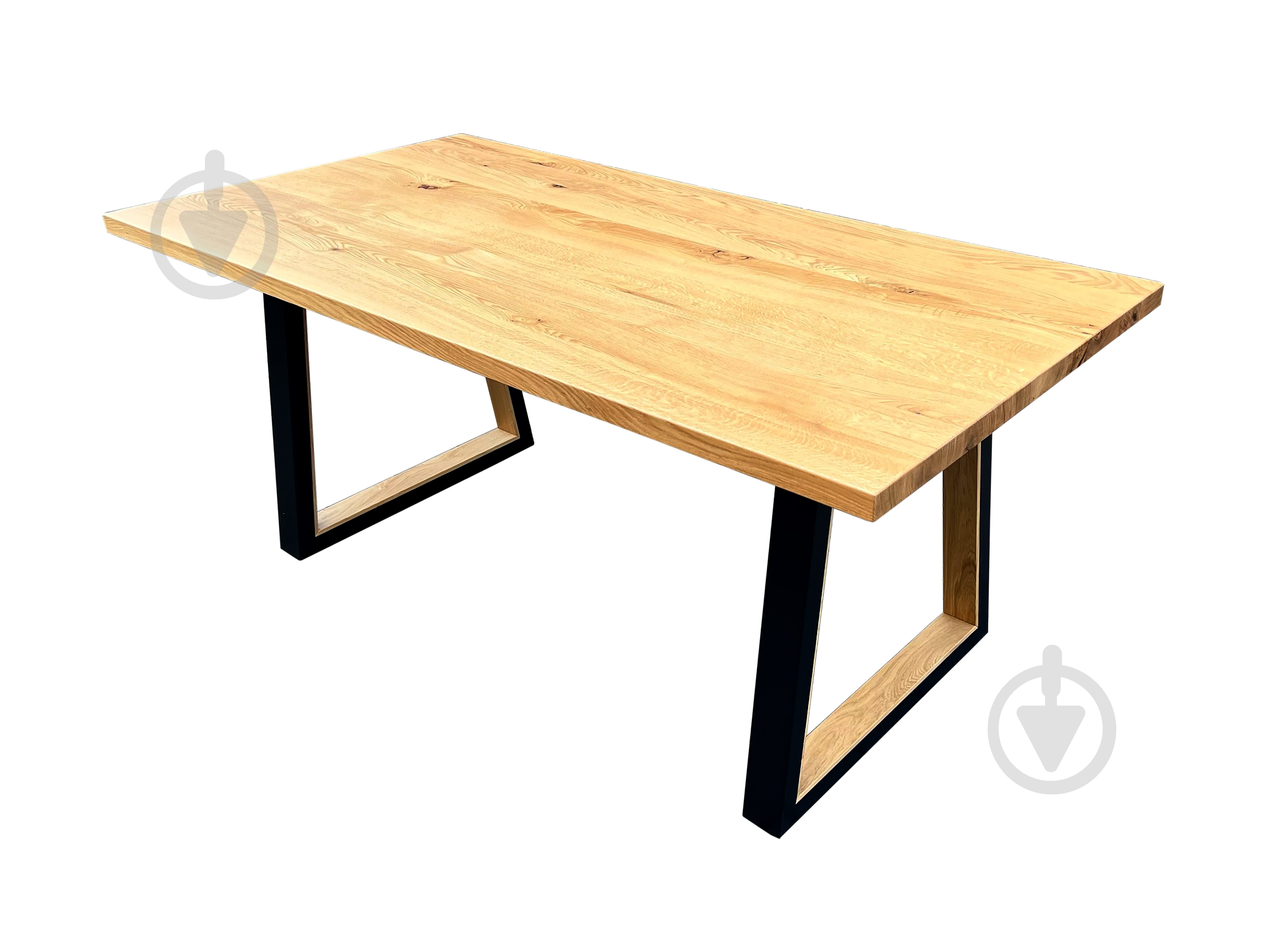 Стол обеденный Chikago массив дуба 1800x800x750мм дуб/дуб/черный - фото 1