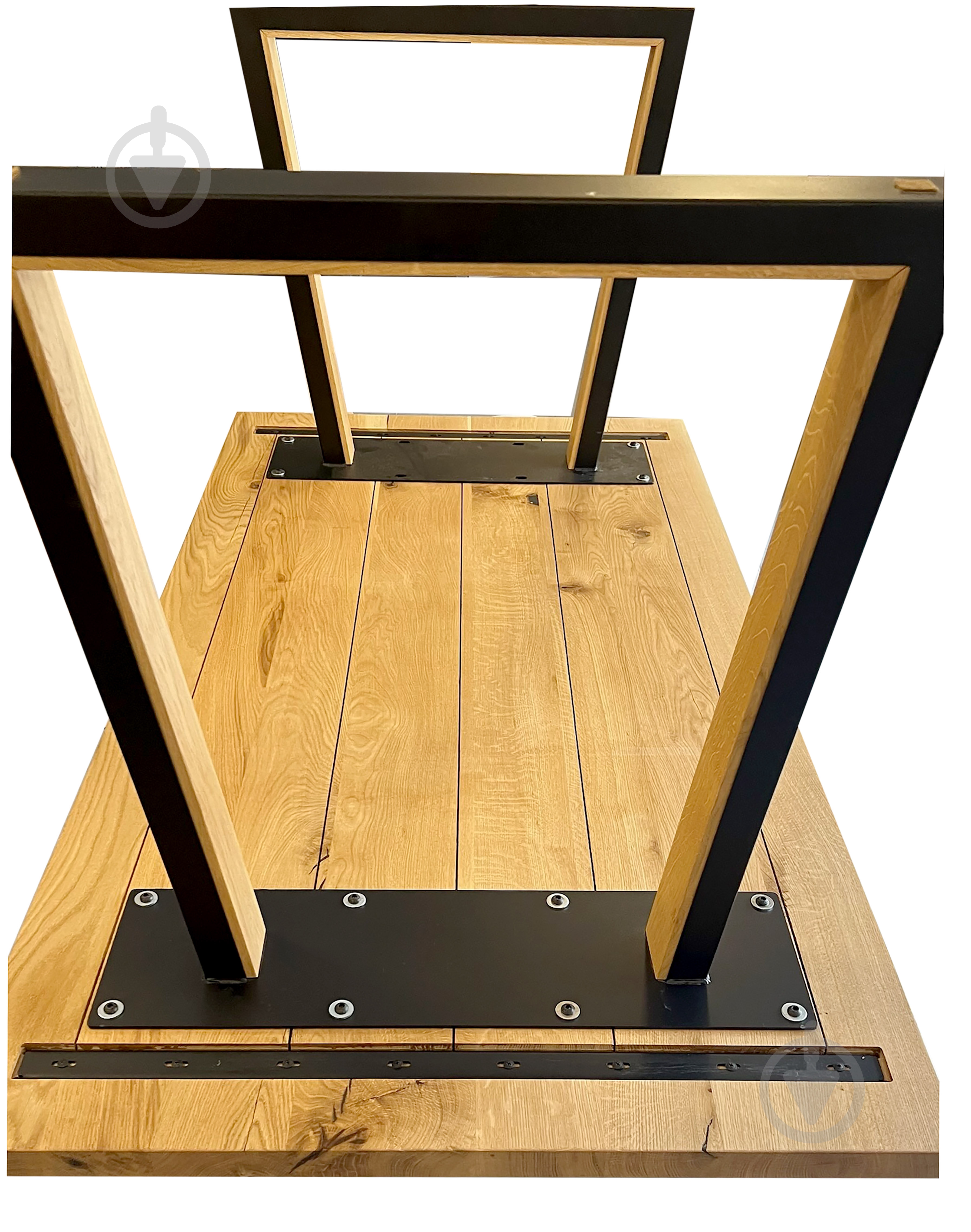 Стол обеденный Chikago массив дуба 1800x800x750мм дуб/дуб/черный - фото 7