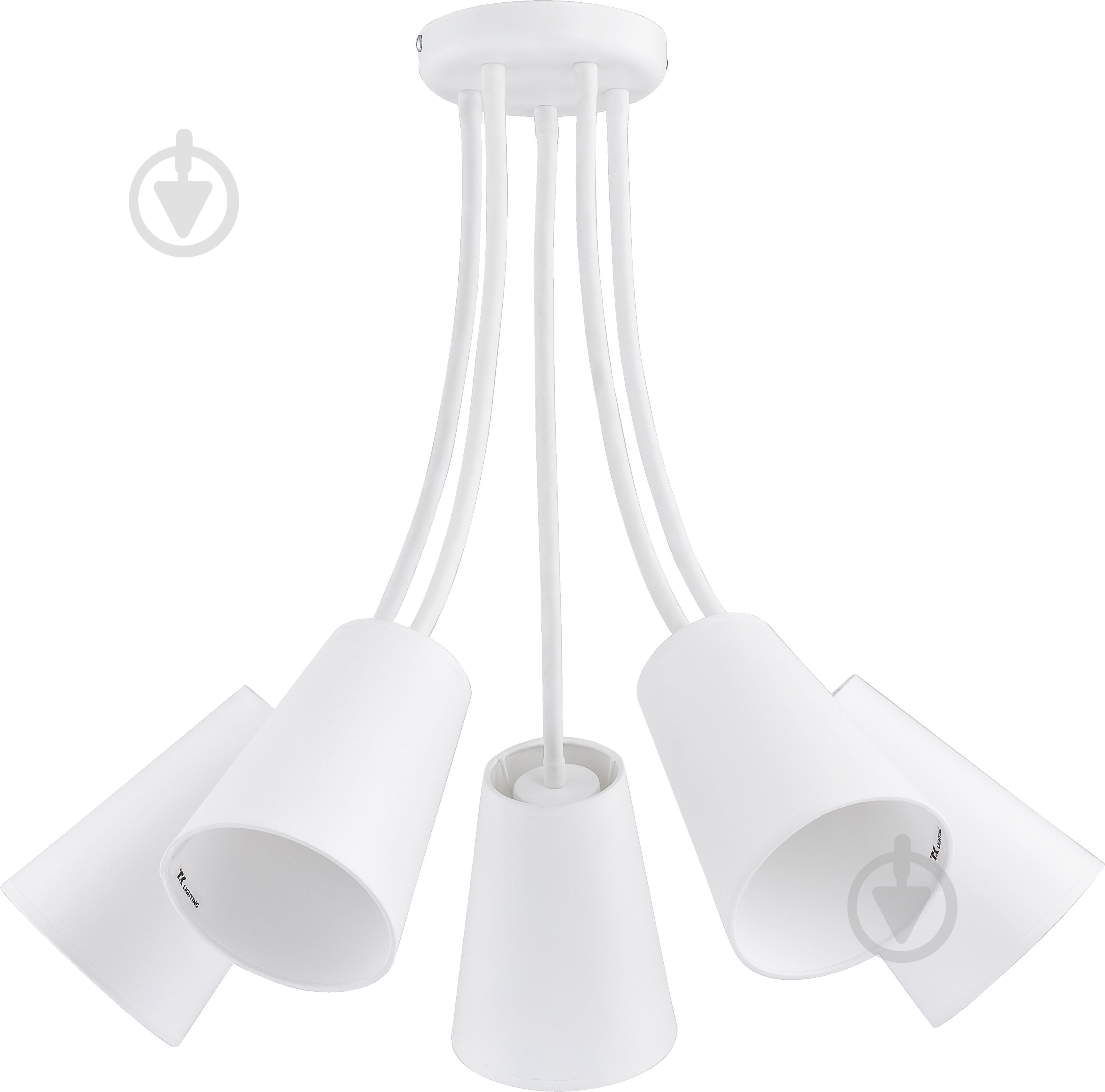 Люстра потолочная TK Lighting Wire 5x60 Вт E27 белый 2098 - фото 1