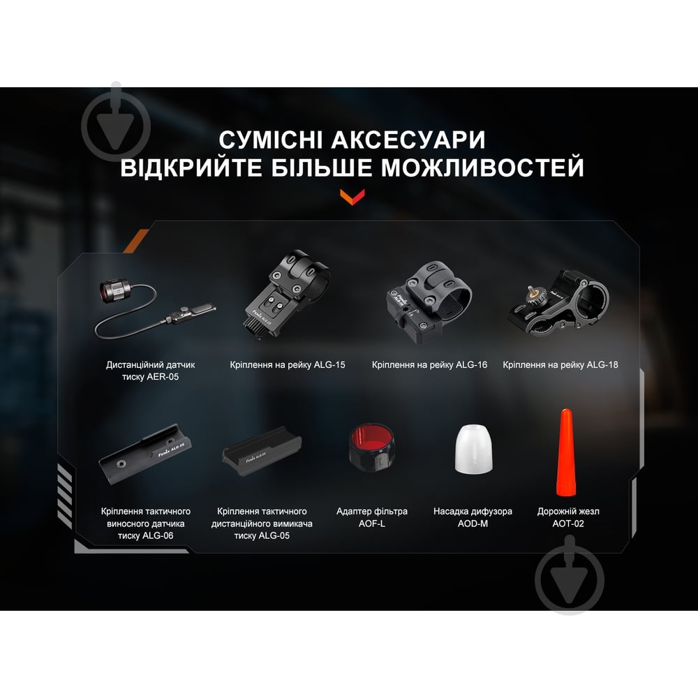Фонарь тактический Fenix лазерный 500 Lm TK30R - фото 10