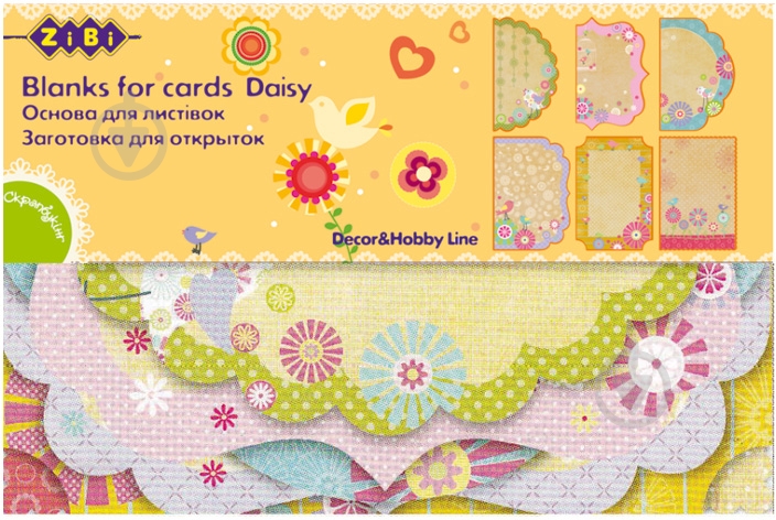 Основа для листівок 18 шт. Daisy 147 г/м2 - фото 1 Основа для листівок 18 шт. Daisy 147 г/м2 - фото 1