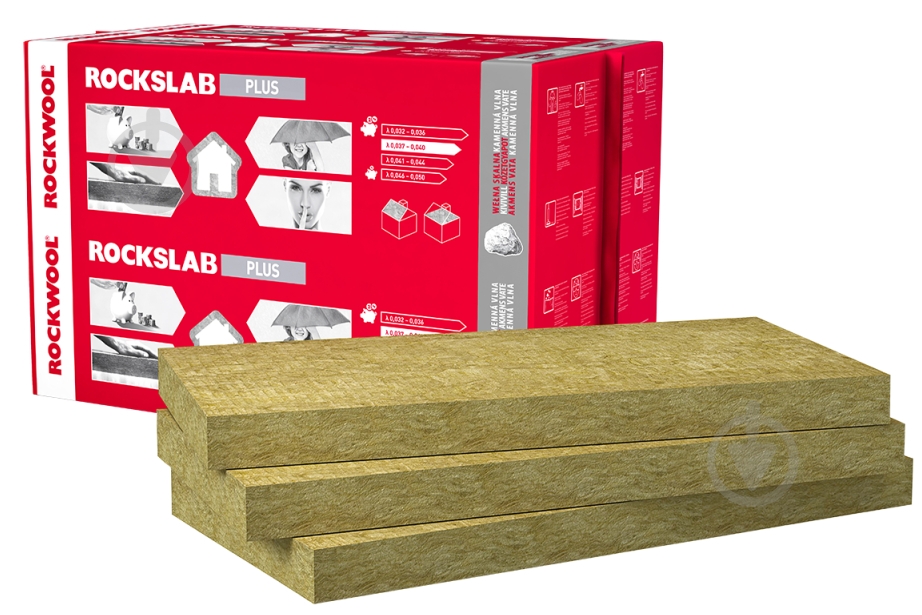 Базальтовая вата ROCKWOOL RockSlab PLUS 70 мм 6,1 кв.м - фото 1