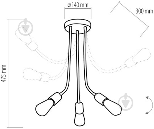 Люстра потолочная TK Lighting Flexy 3x60 Вт E27 белый 2132 - фото 2 Люстра потолочная TK Lighting Flexy 3x60 Вт E27 белый 2132 - фото 2