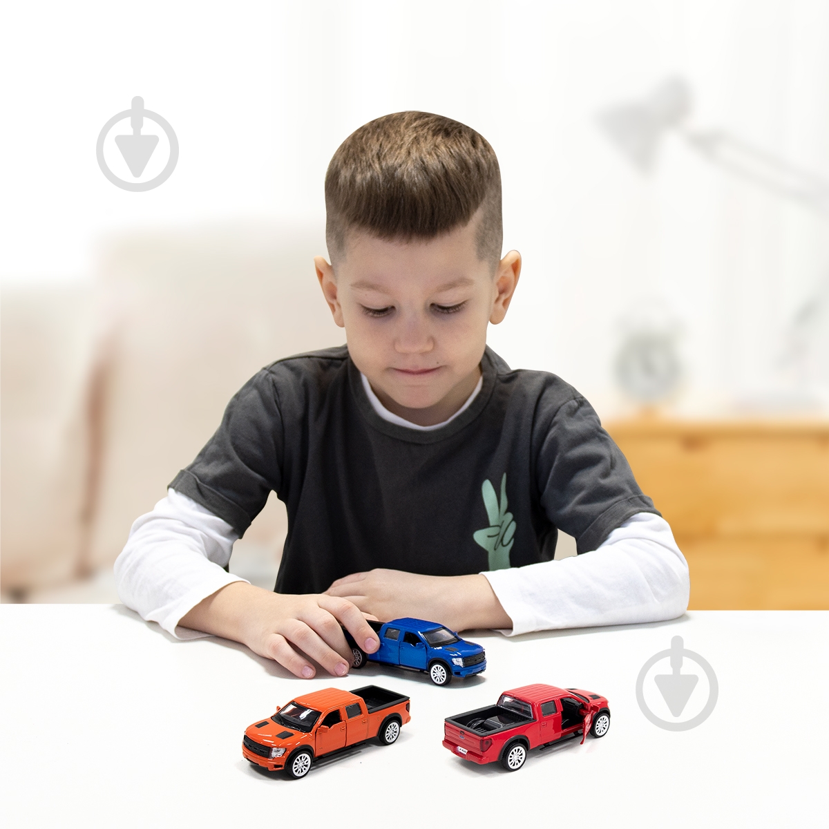 Машинка TechnoDrive 1:32 FORD F-150 SVT Raptor (синій) 250263 - фото 10