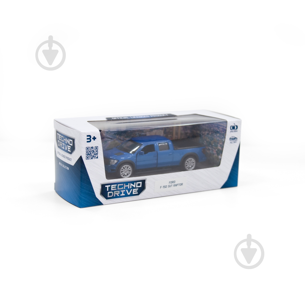 Машинка TechnoDrive 1:32 FORD F-150 SVT Raptor (синій) 250263 - фото 12