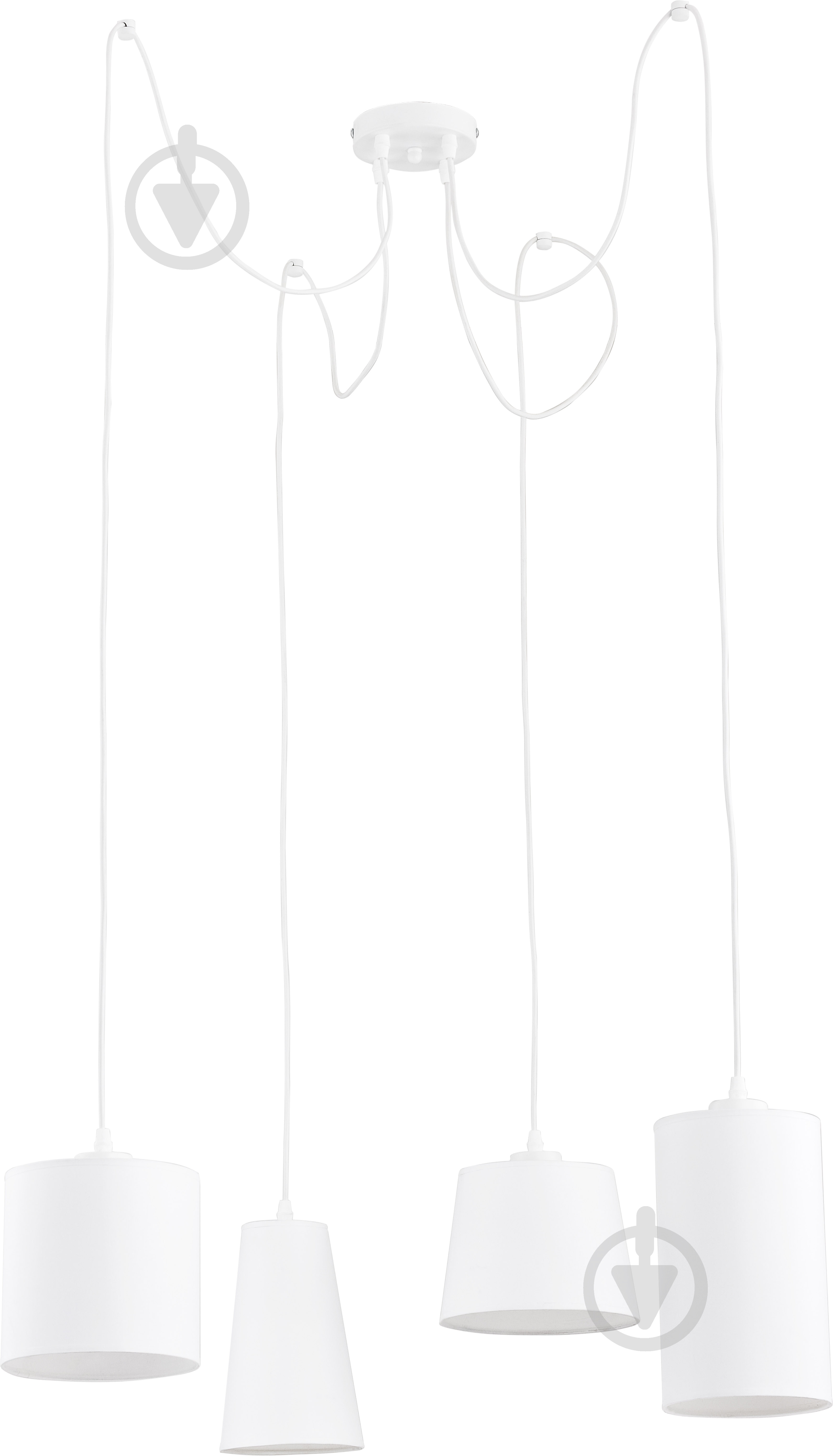 Люстра подвесная TK Lighting Ben 4x60 Вт E27 белый 1551 - фото 1