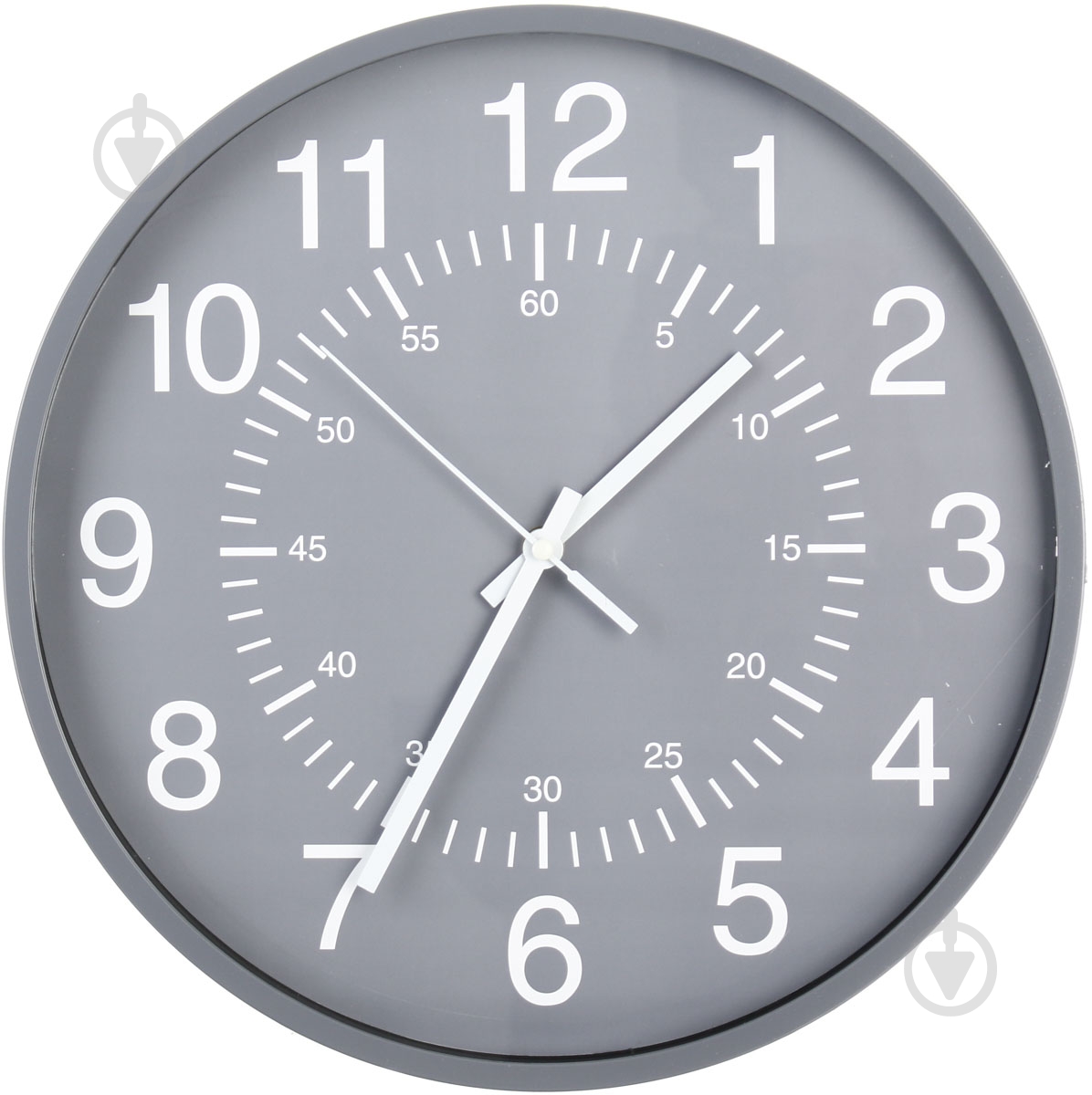 Часы настенные Timer 35,5x4,1 см серый - фото 1