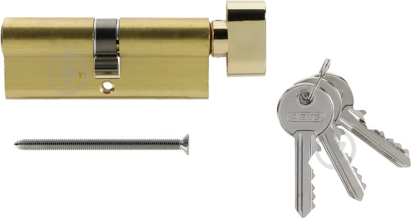 Цилиндр Abus KE50 40x40 ключ-вороток 80 мм матовая латунь - фото 3