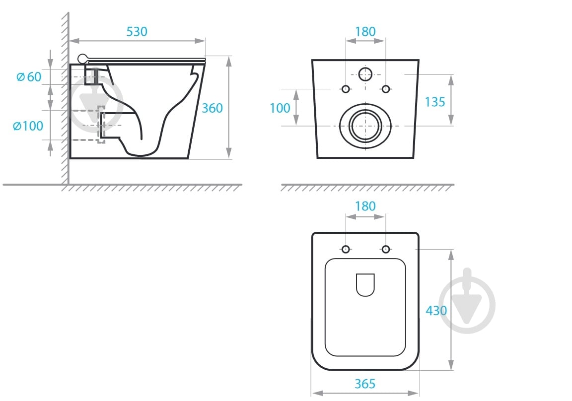 Унитаз подвесной Koller Pool CUBE с сидением Soft-close - фото 2 Унитаз подвесной Koller Pool CUBE с сидением Soft-close - фото 2