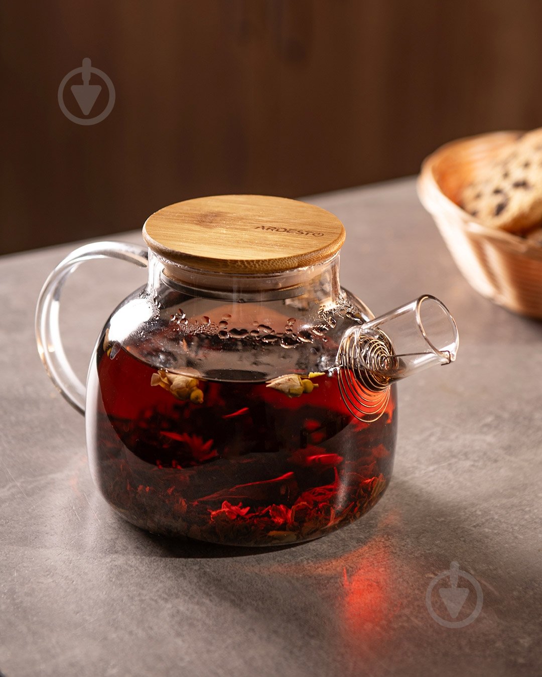 Чайник заварювальний Ardesto Gemini 1000 мл прозорий AR3010GBM - фото 7